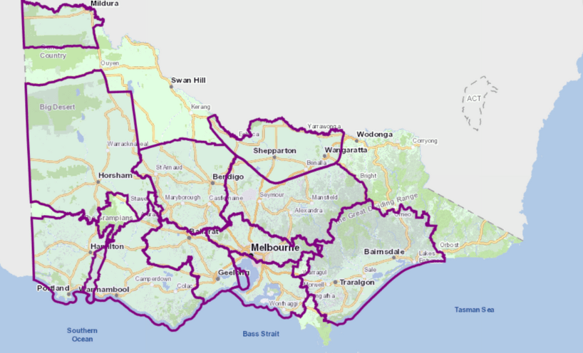 Map of Victorian Traditional owner areas 